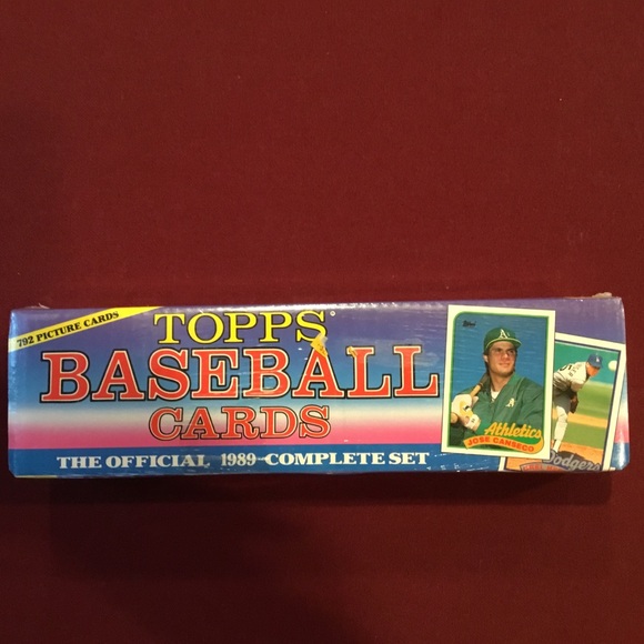 Topps 1989 Baseball Cards Set - Yellow and Blue
